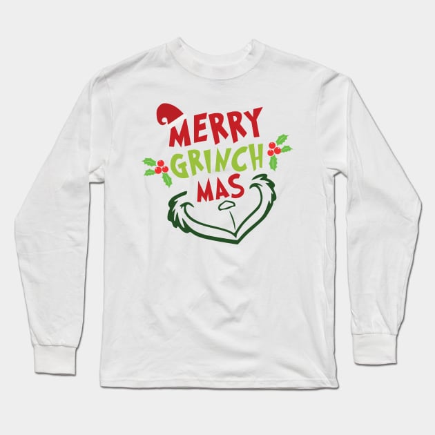 Merry Grinchmas - Great Christmas Gift Grinnch Lovers Long Sleeve T-Shirt by teespringplus